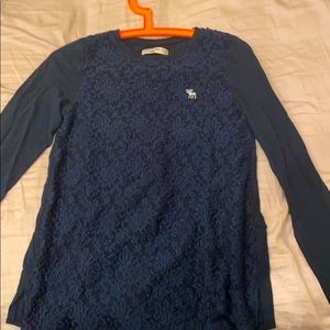 Abercrombie kids blue long sleeve t shirt